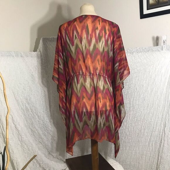 Michael Michael Kors Orange Cover-Up Top Size L/LX - Picture 3 of 7